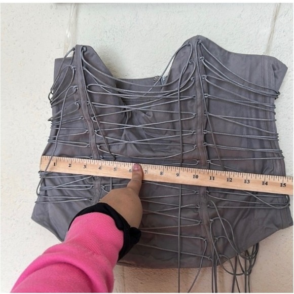 House of CB Mirabelle Smoke Lace Up Corset Women's Size L - Picture 13 of 15